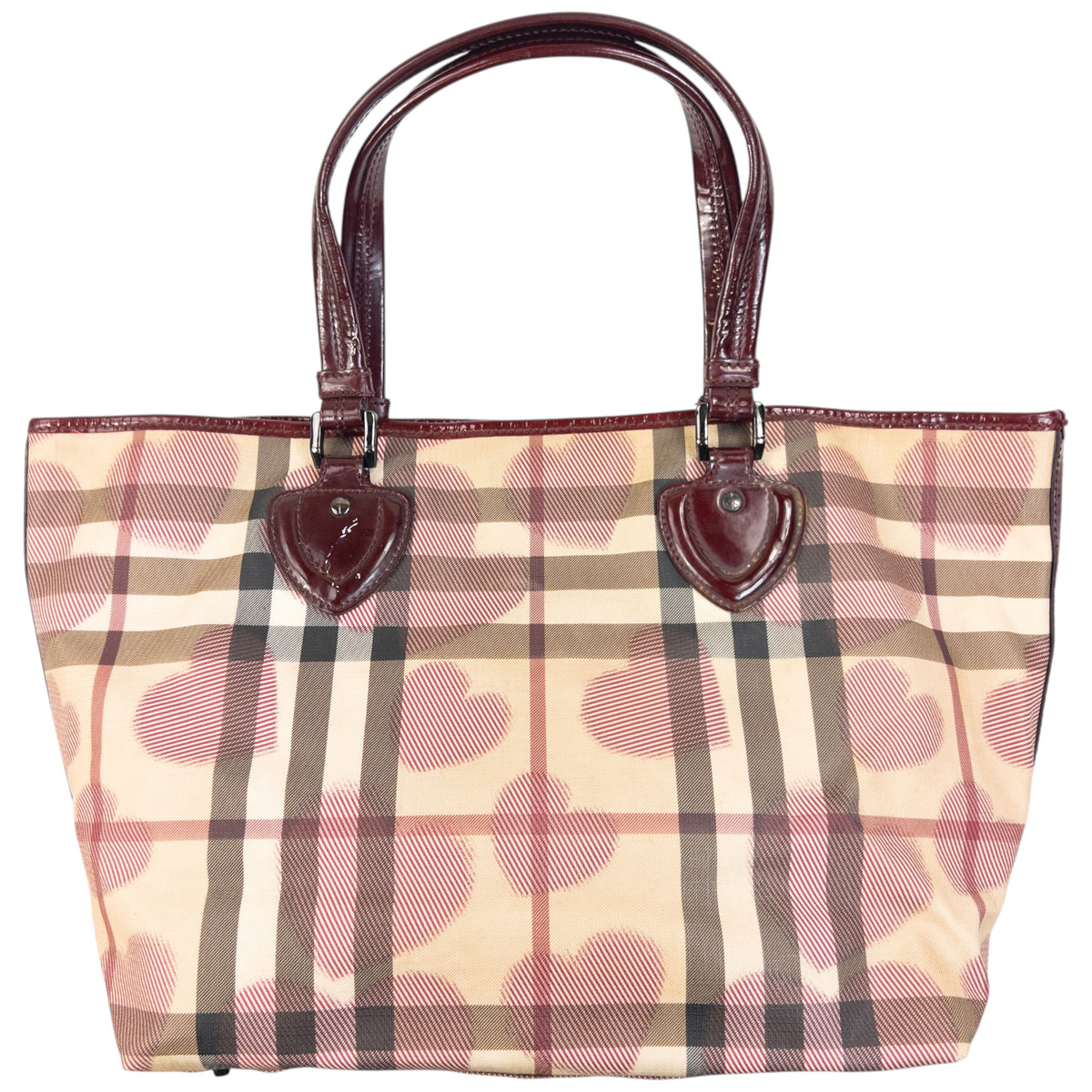 Vintage 2000s Burberry Nova Check Heart Shoulder Bag
