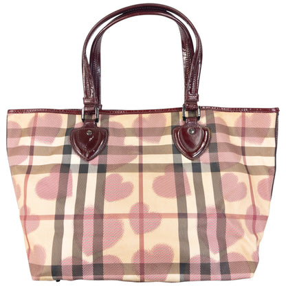 Vintage 2000s Burberry Nova Check Heart Shoulder Bag