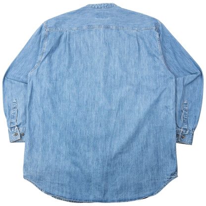 Vintage 90s Armani Jeans Long Sleeve Button Up Denim Shirt Size XL