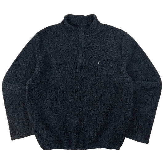 Vintage YSL Yves Saint Laurent Q Zip Fleece Sweatshirt Size XL