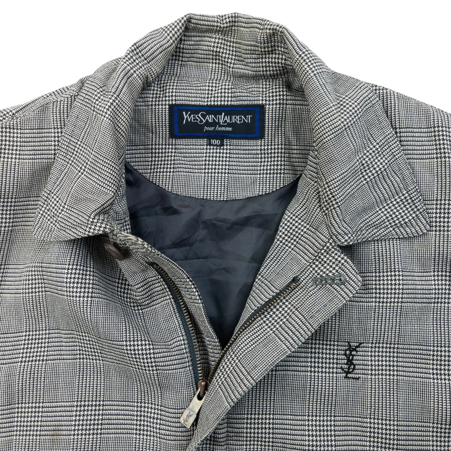 Vintage 90s YSL Yves Saint Laurent Harrington Jacket Size M