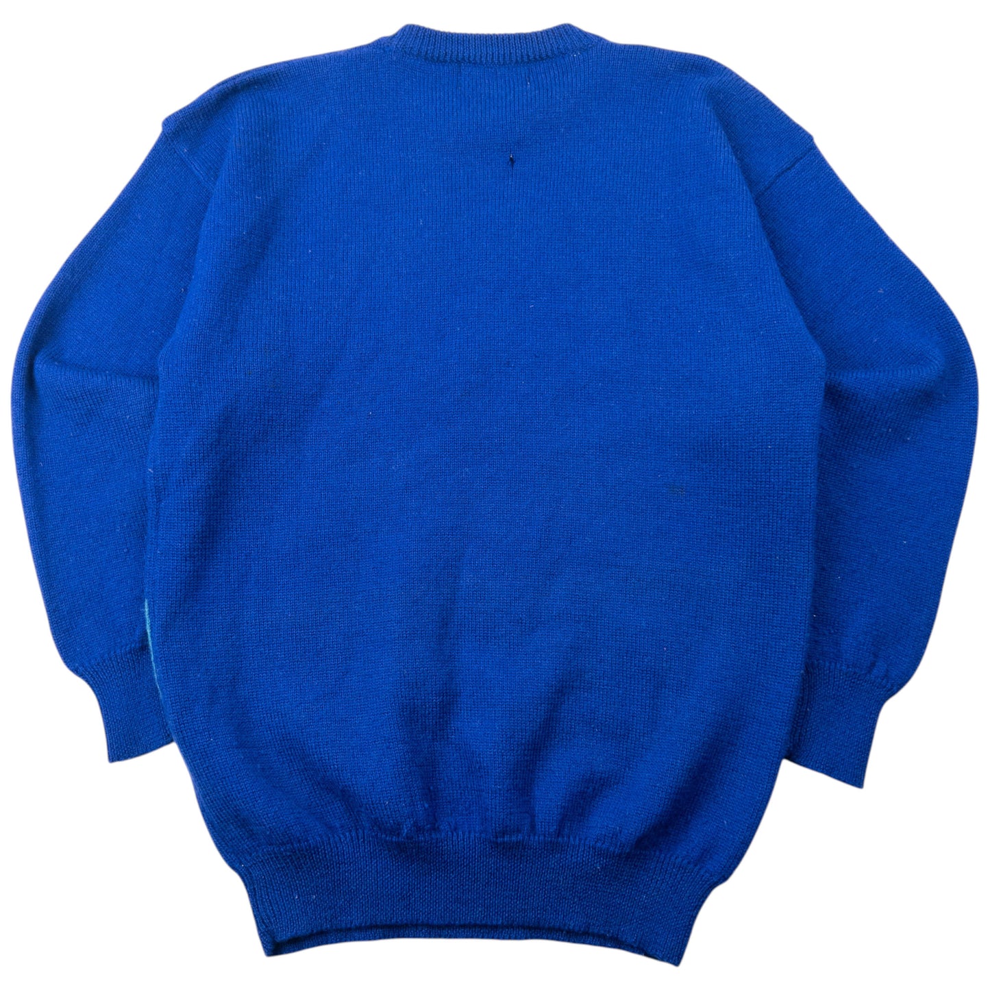 Vintage 80s YSL Yves Saint Laurent Pattern Wool Knit Jumper Size M