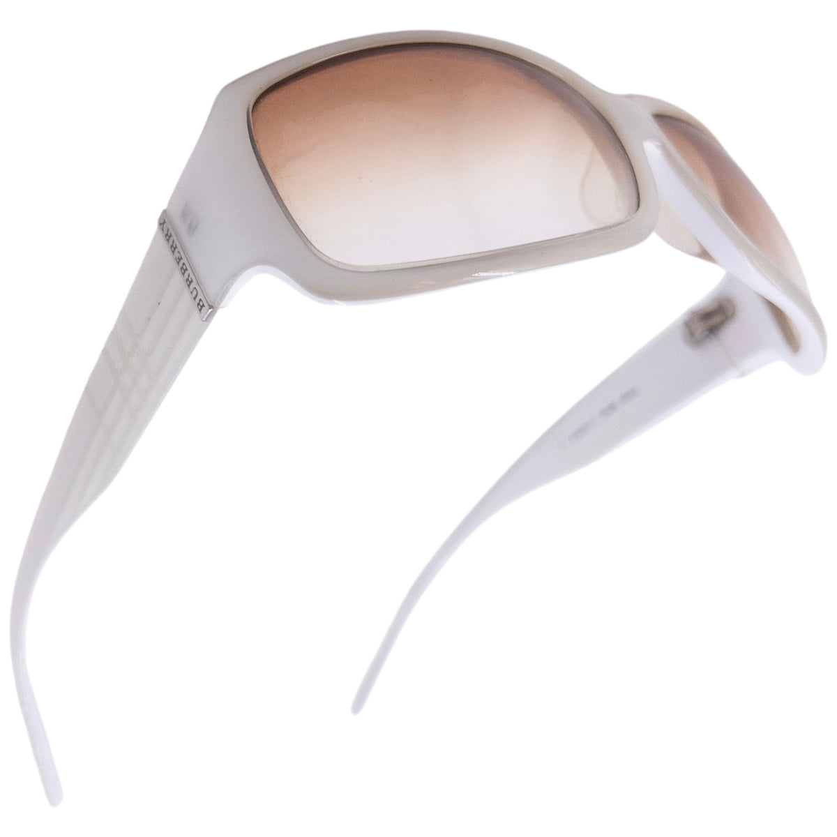 Vintage 2000s Burberry Nova Check Embossed Sunglasses in white, photo 8