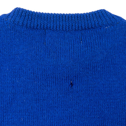 Vintage 80s YSL Yves Saint Laurent Pattern Wool Knit Jumper Size M