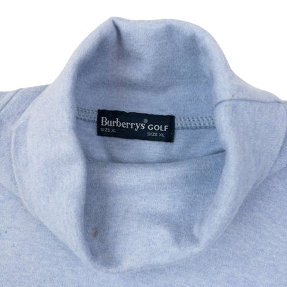 Vintage 90s Burberry Golf Turtleneck Jumper Size XL