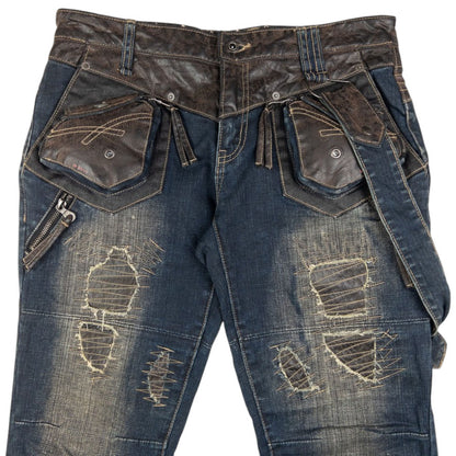 Vintage PPFM Distressed Denim Jeans Size W30