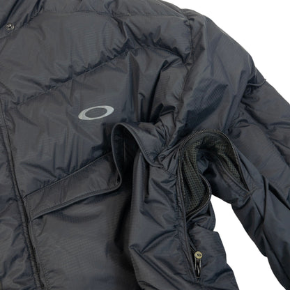 Vintage 90s Oakley Zip Up Puffer Snowboarding Jacket Size XXL