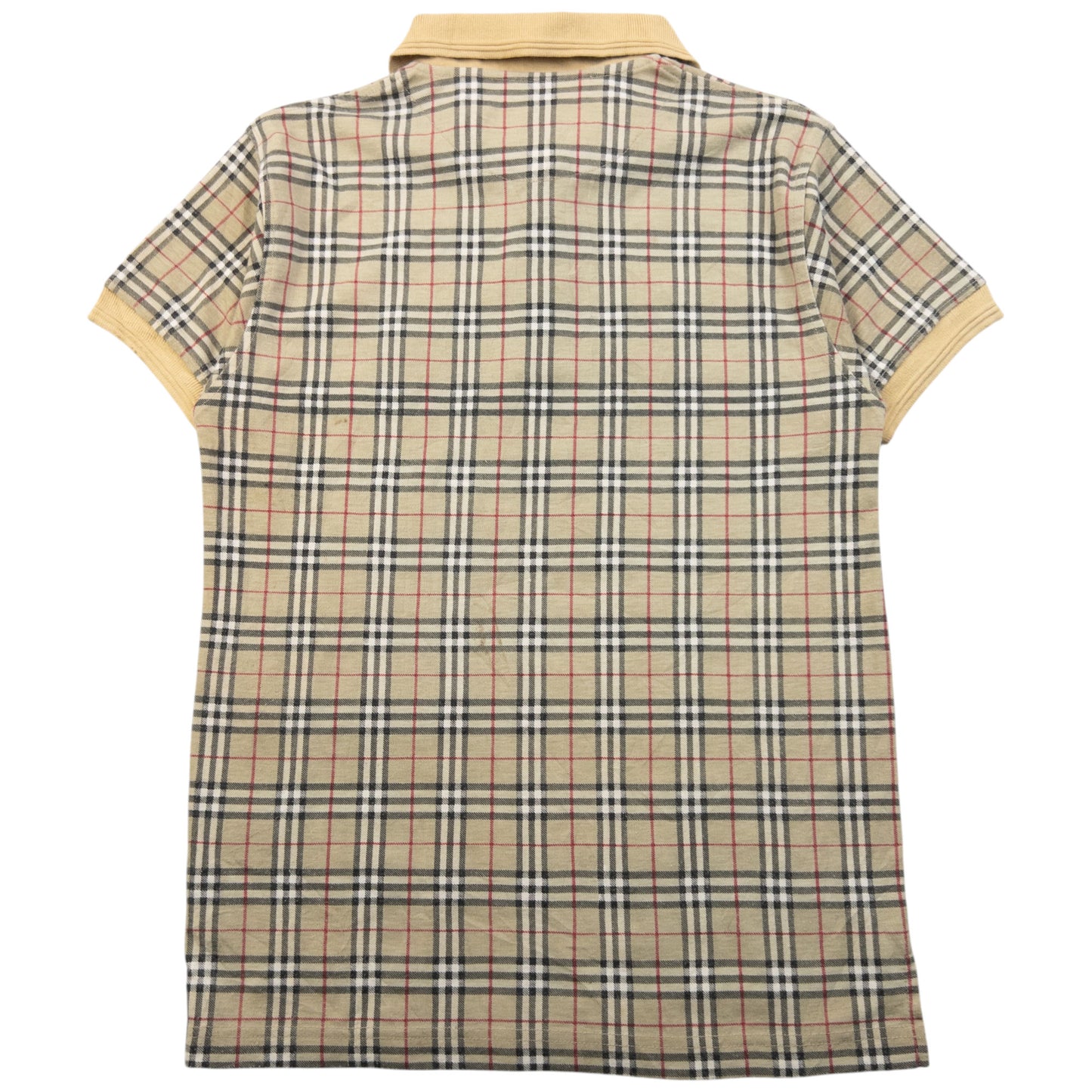 Vintage 90s Burberry Nova Check Polo Shirt Womens Size M