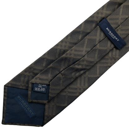 Vintage 2000s Burberry Nova Check Silk Tie