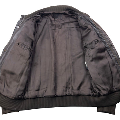 Vintage 2010 Prada Multi Pocket Leather Jacket Size L