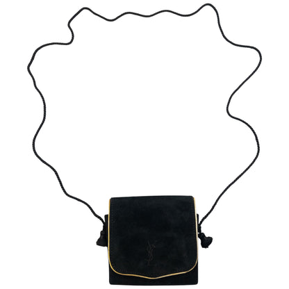 Vintage 90s YSL Yves Saint Laurent Suede Mini Crossbody Bag