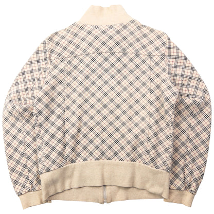 Vintage 2000s Burberry Blue Label Nova Check Zip Up Sweatshirt Womens Size M