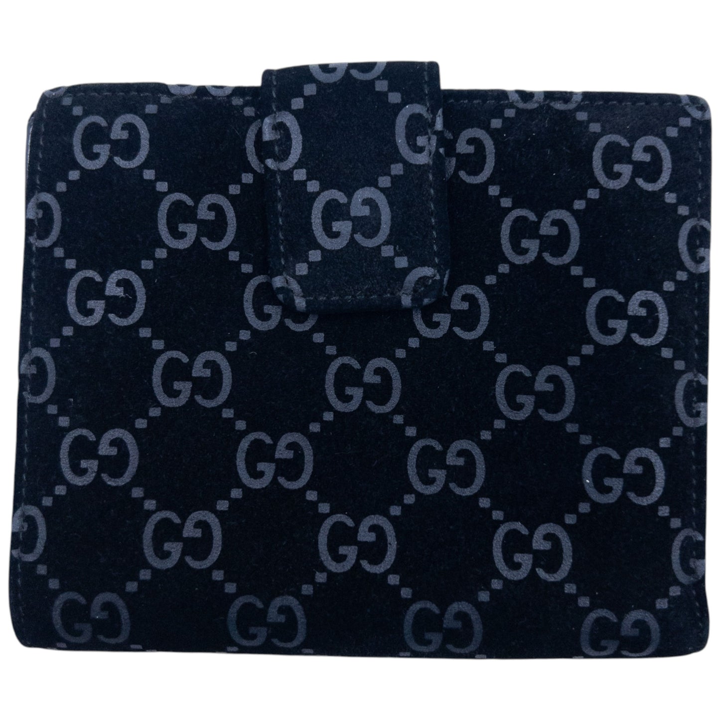 Vintage 2000s Gucci Monogram Suede Wallet