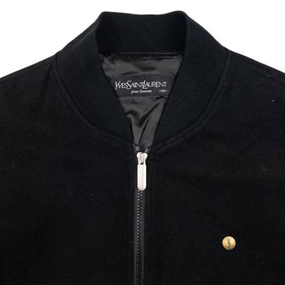 Vintage YSL Yves Saint Laurent Fleece Bomber Jacket Size L