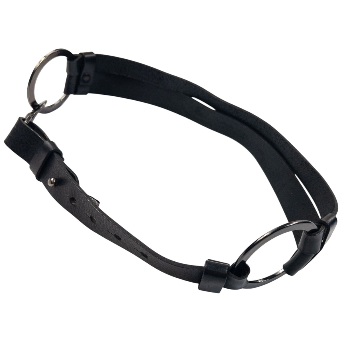 Vintage 2000s Dolce & Gabbana Leather Clip Ring Belt Size M