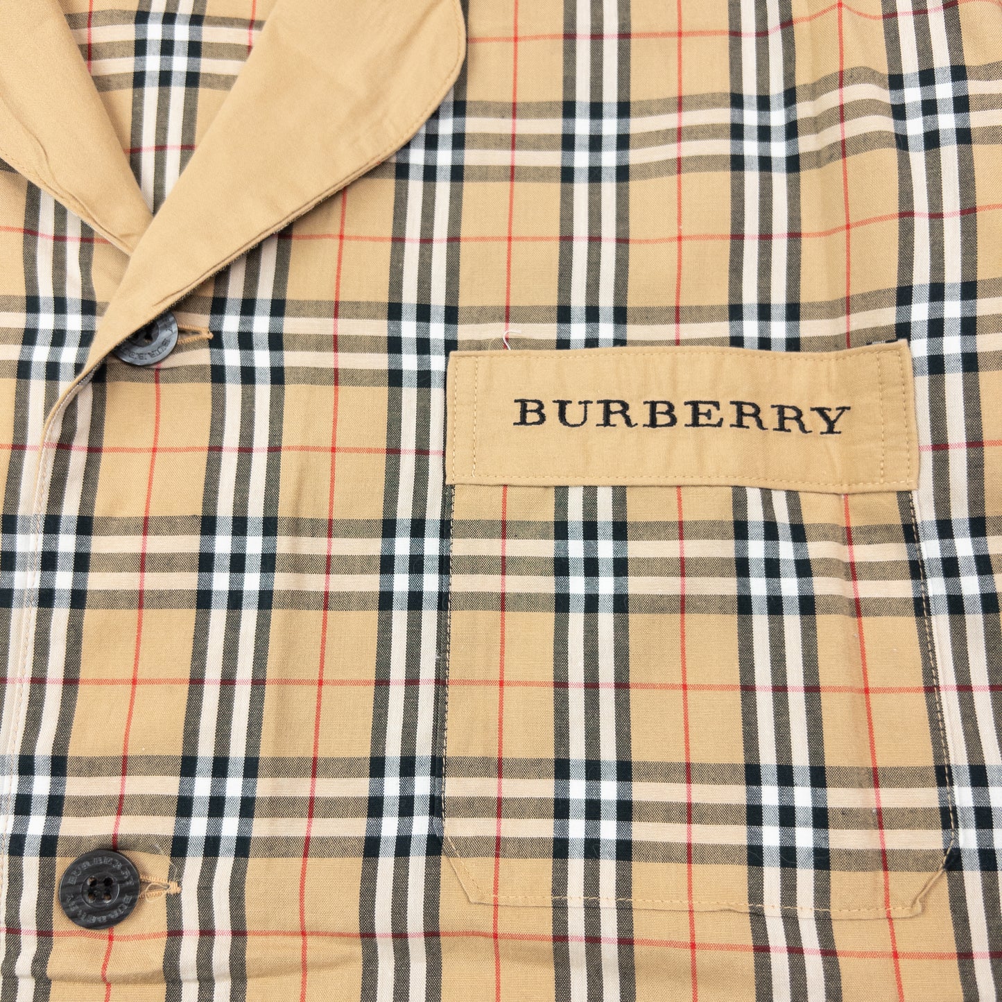 Vintage 2000s Burberry Nova Check Long Sleeve Button Up Pyjama Shirt Size L