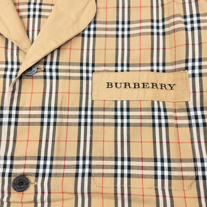 Vintage 2000s Burberry Nova Check Long Sleeve Button Up Pyjama Shirt Size L