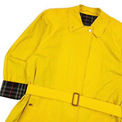 Vintage 90s Burberry Nova Check Lined Belt Waist Trench Jacket Womens Size XL