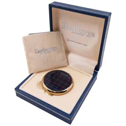 Vintage 90s Burberry Nova Check Compact Pill Box