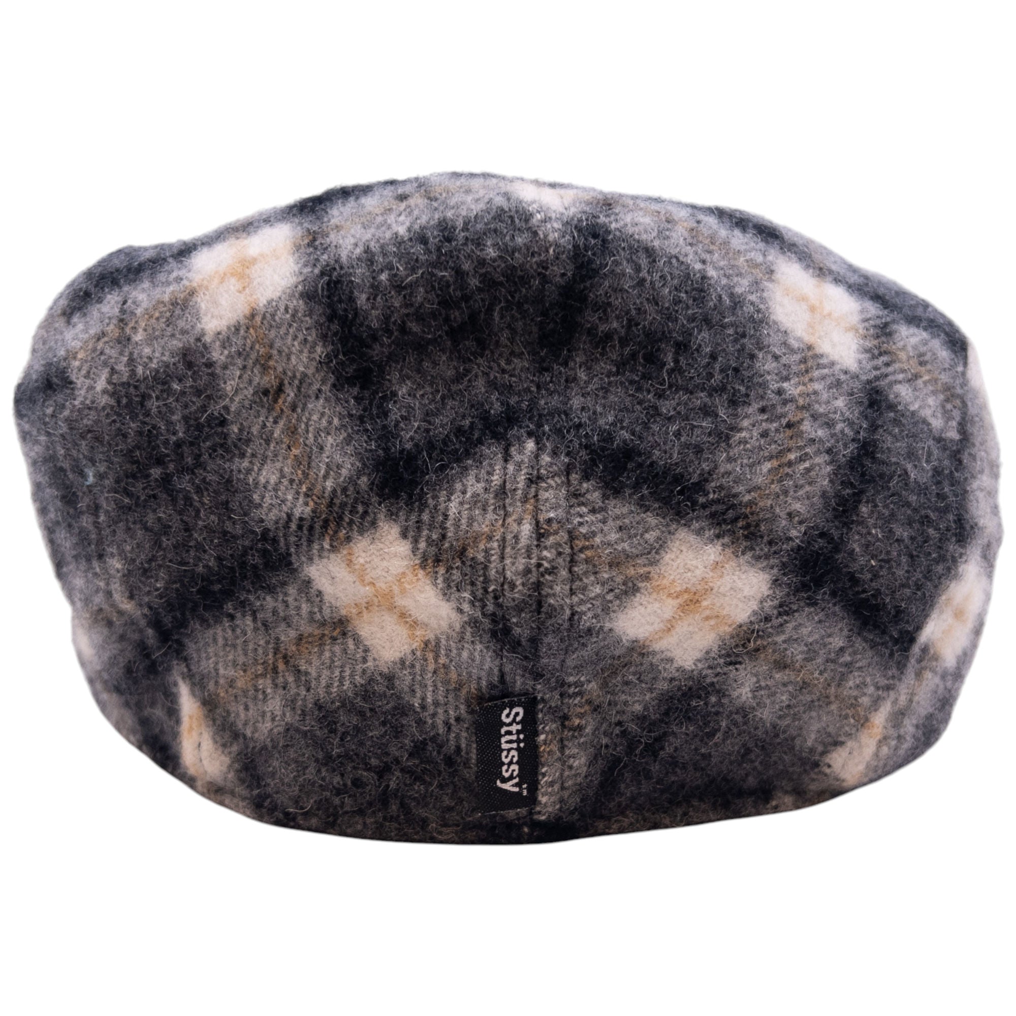 Vintage Stussy Checkered Wool Flat Cap Hat