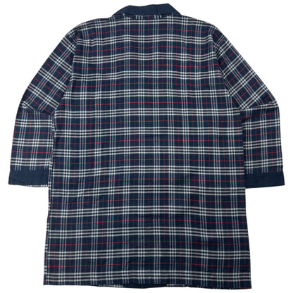 Vintage 90s Burberry Nova Check Long Sleeve Button Up Pyjama Shirt Size M