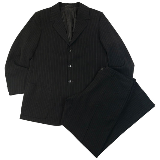 Vintage 2000s Emporio Armani Pinstripe Jacket & Trousers Suit Set Size XL