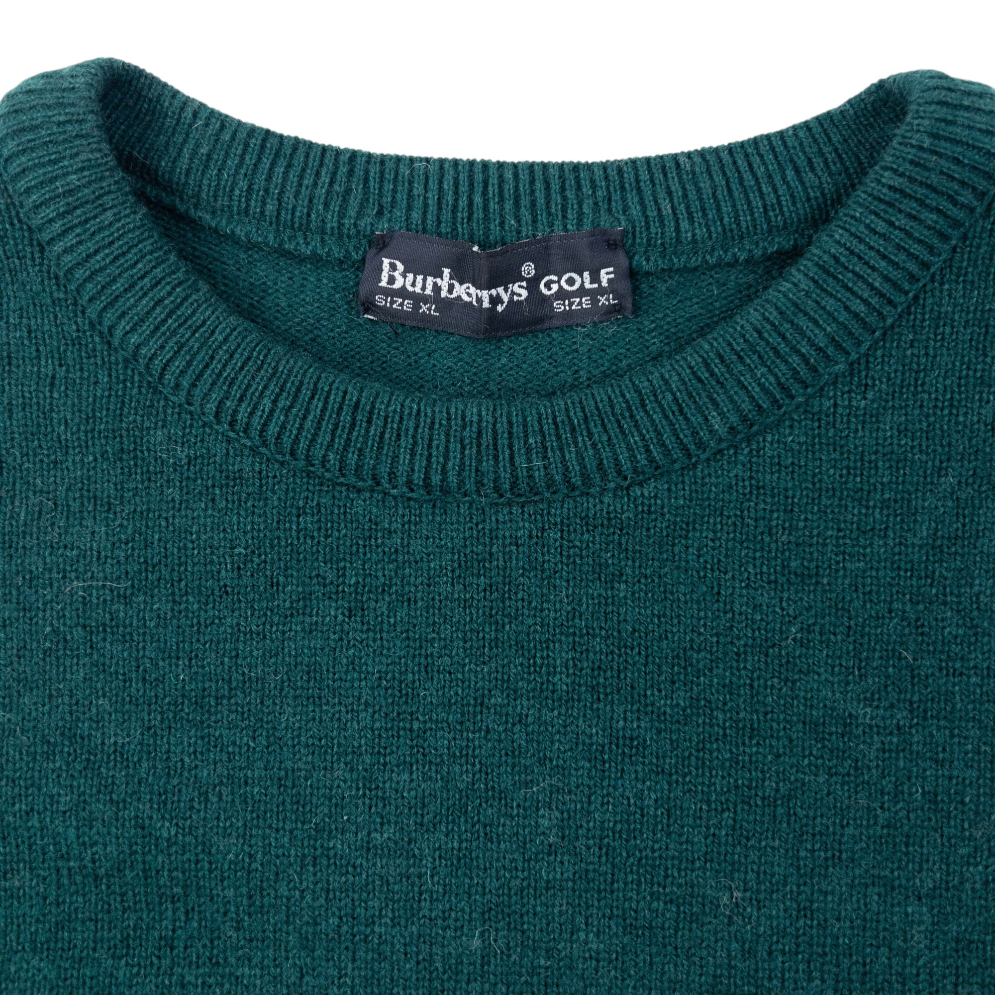 Vintage 90s Burberry Golf Wool Jumper Size XL