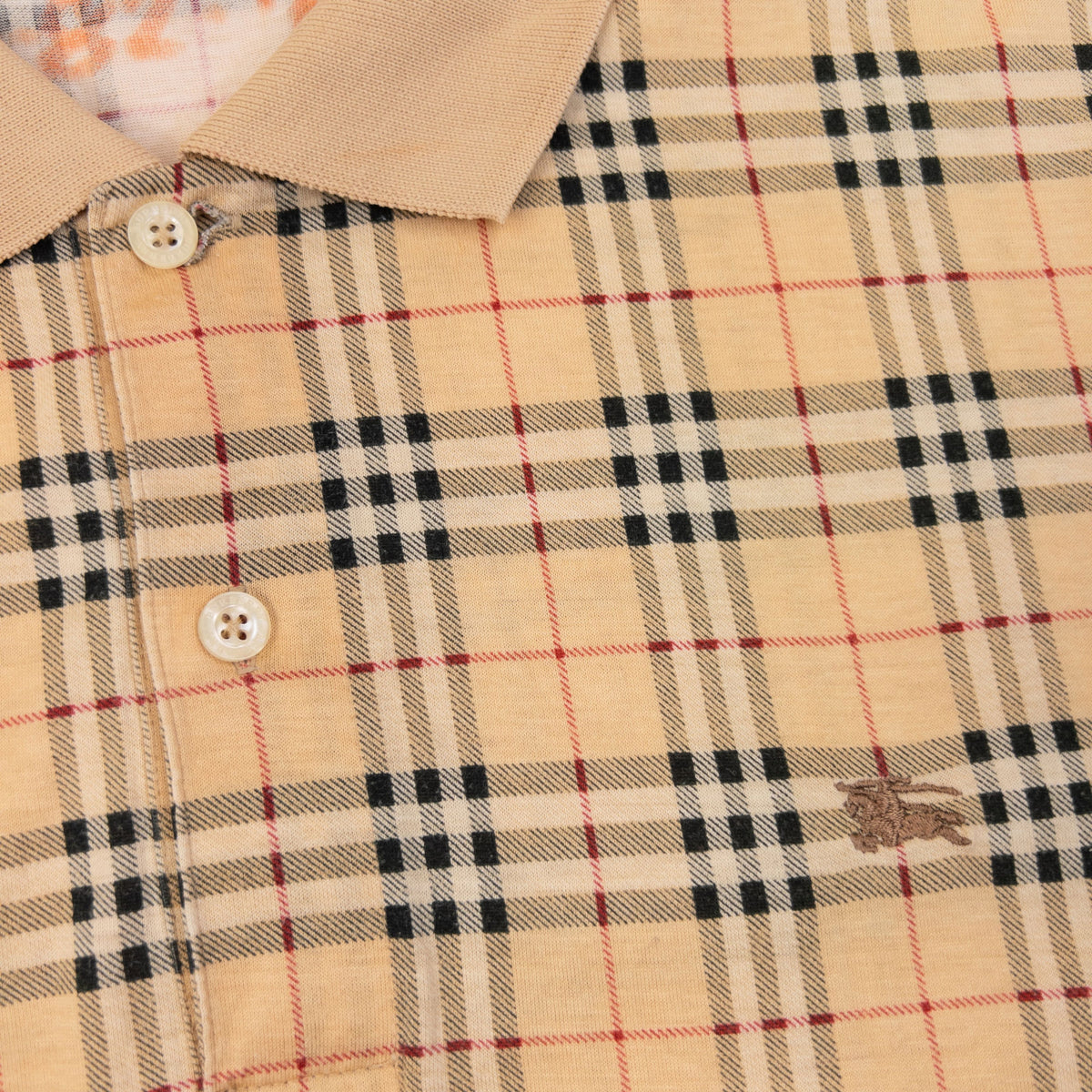 Vintage 2000s Burberry Nova Check Polo Shirt Size M