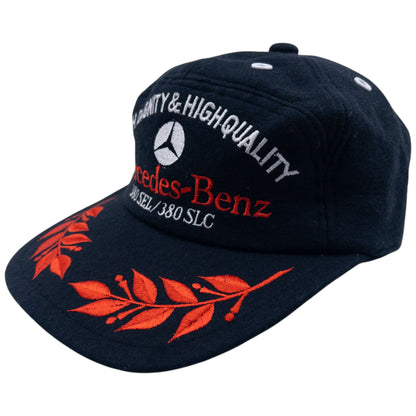 Vintage 80s Mercedes Benz Embroidered Wool Hat Size L