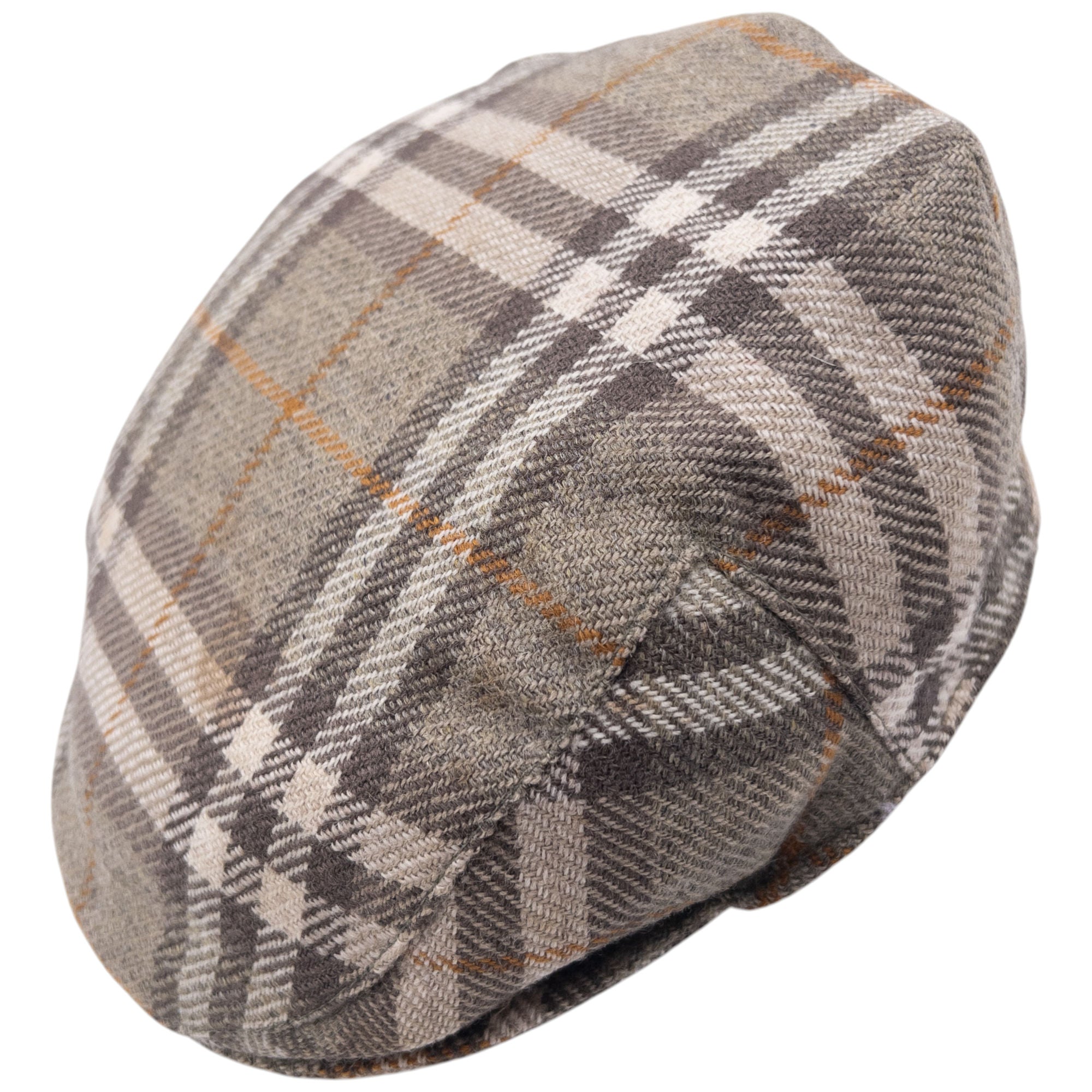 Vintage Burberry Nova Check Wool Flat-Cap Hat Size S