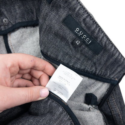 Vintage 2002 Gucci By Tom Ford Denim Skirt Womens Size W29