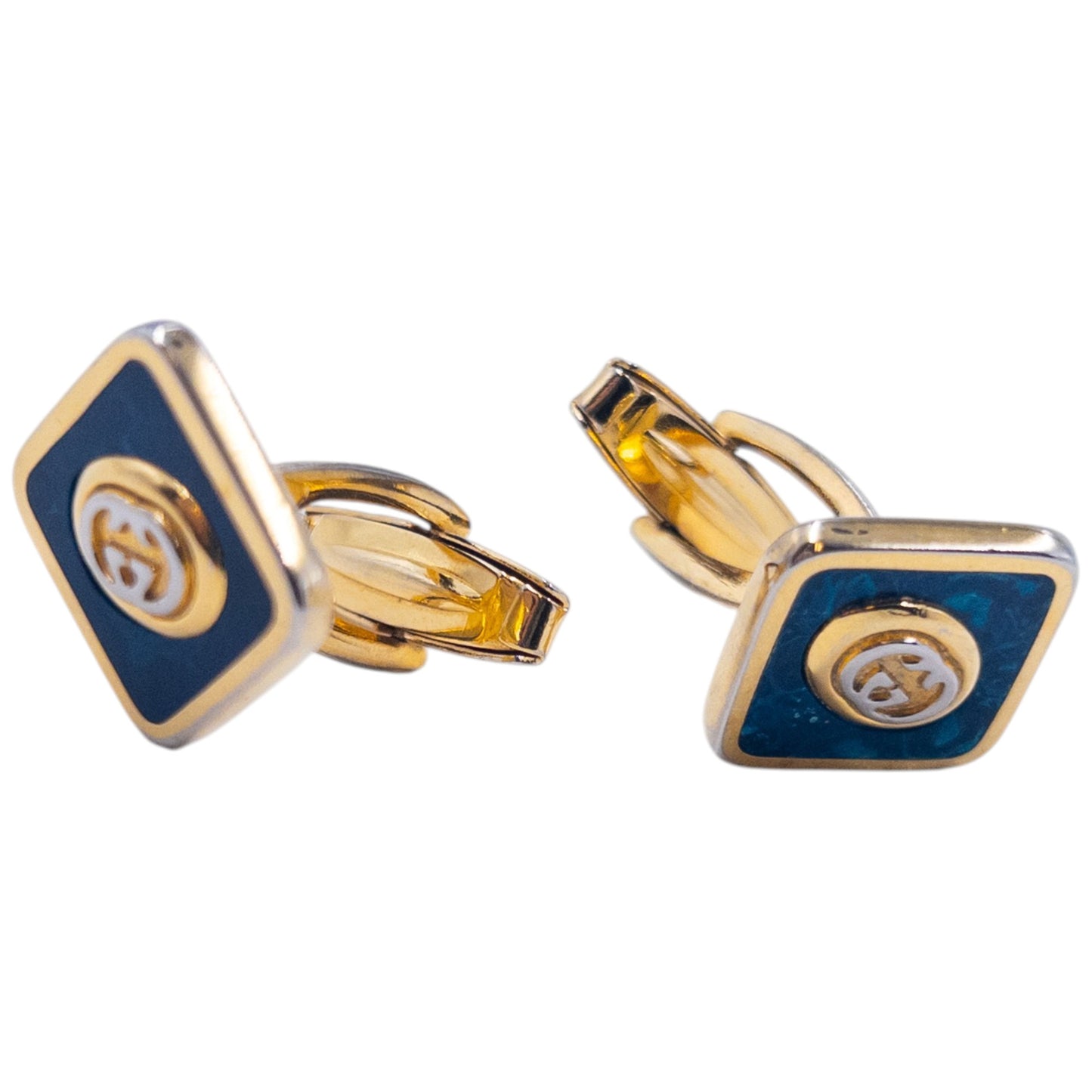 Vintage 80s Gucci Marble Pattern Cufflinks