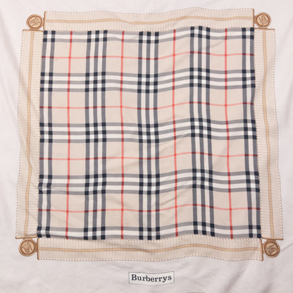 Vintage 90s Burberry Nova Check Silk Scarf