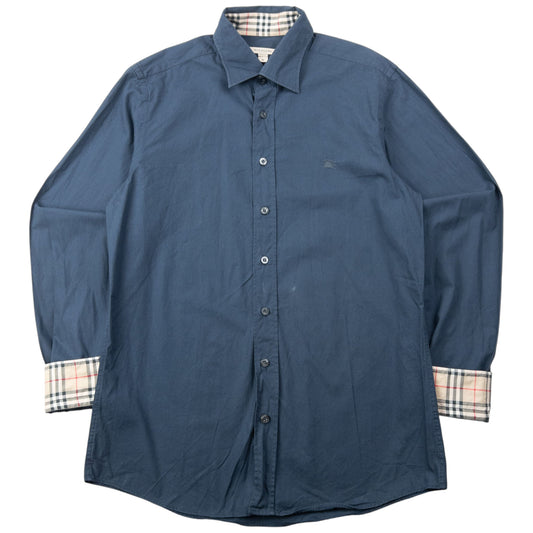 Vintage 2000s Burberry Nova Check Cuff Long Sleeve Button Up Shirt Size M