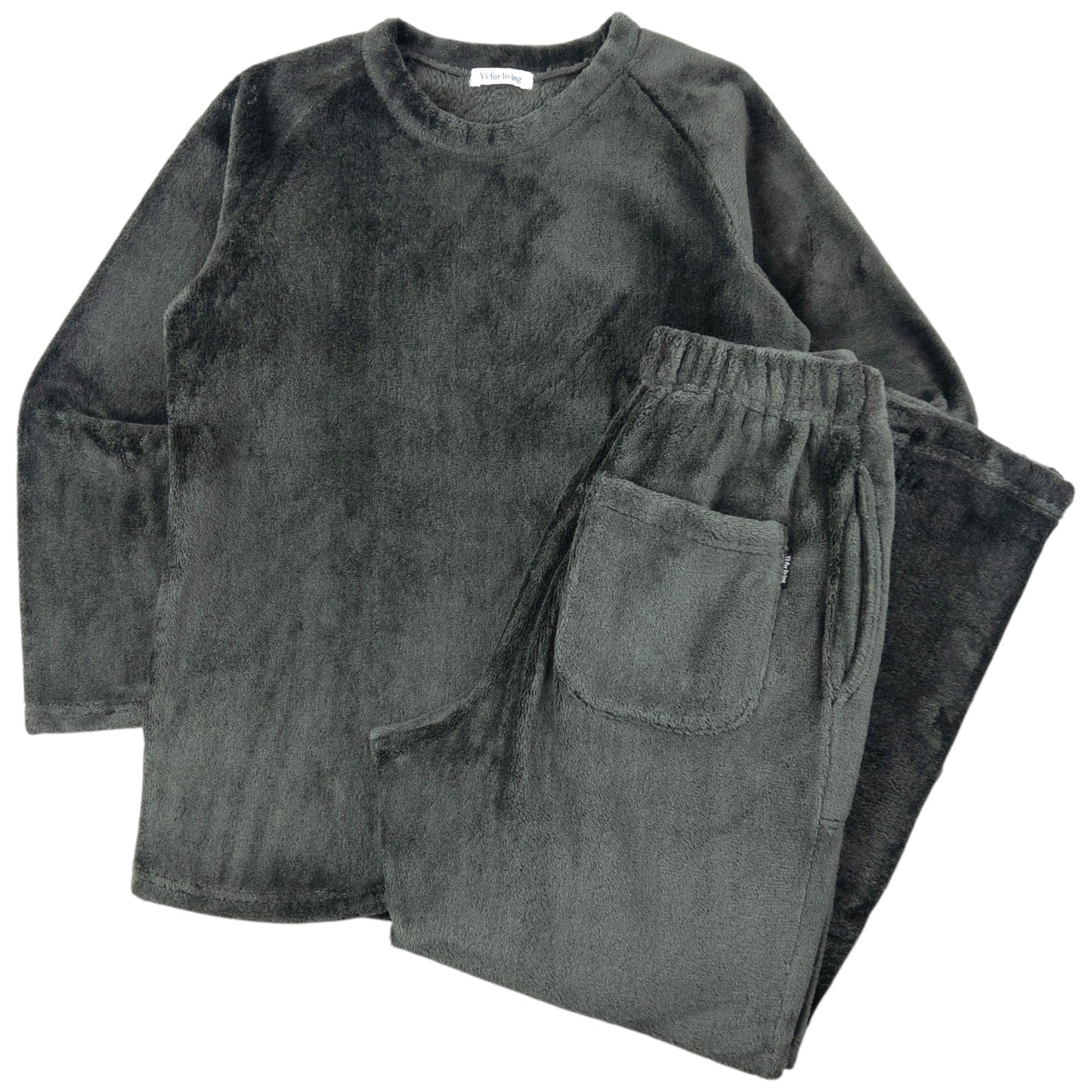 Vintage 90s Yohji Yamamoto Fleece Pyjama Sweatshirt & Joggers Set Size S