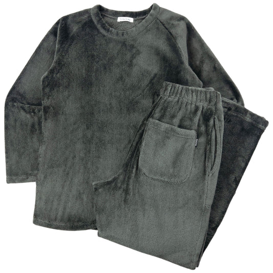 Vintage 90s Yohji Yamamoto Fleece Pyjama Sweatshirt & Joggers Set Size S