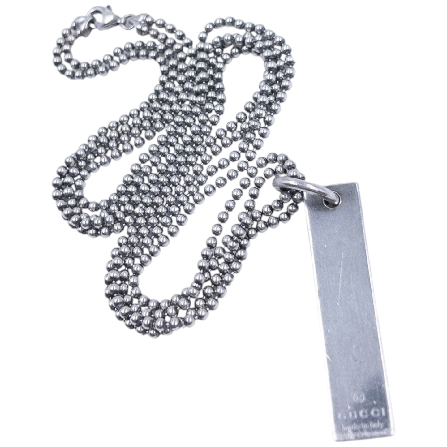 Vintage Gucci Silver Pendent Double-Chain Necklace