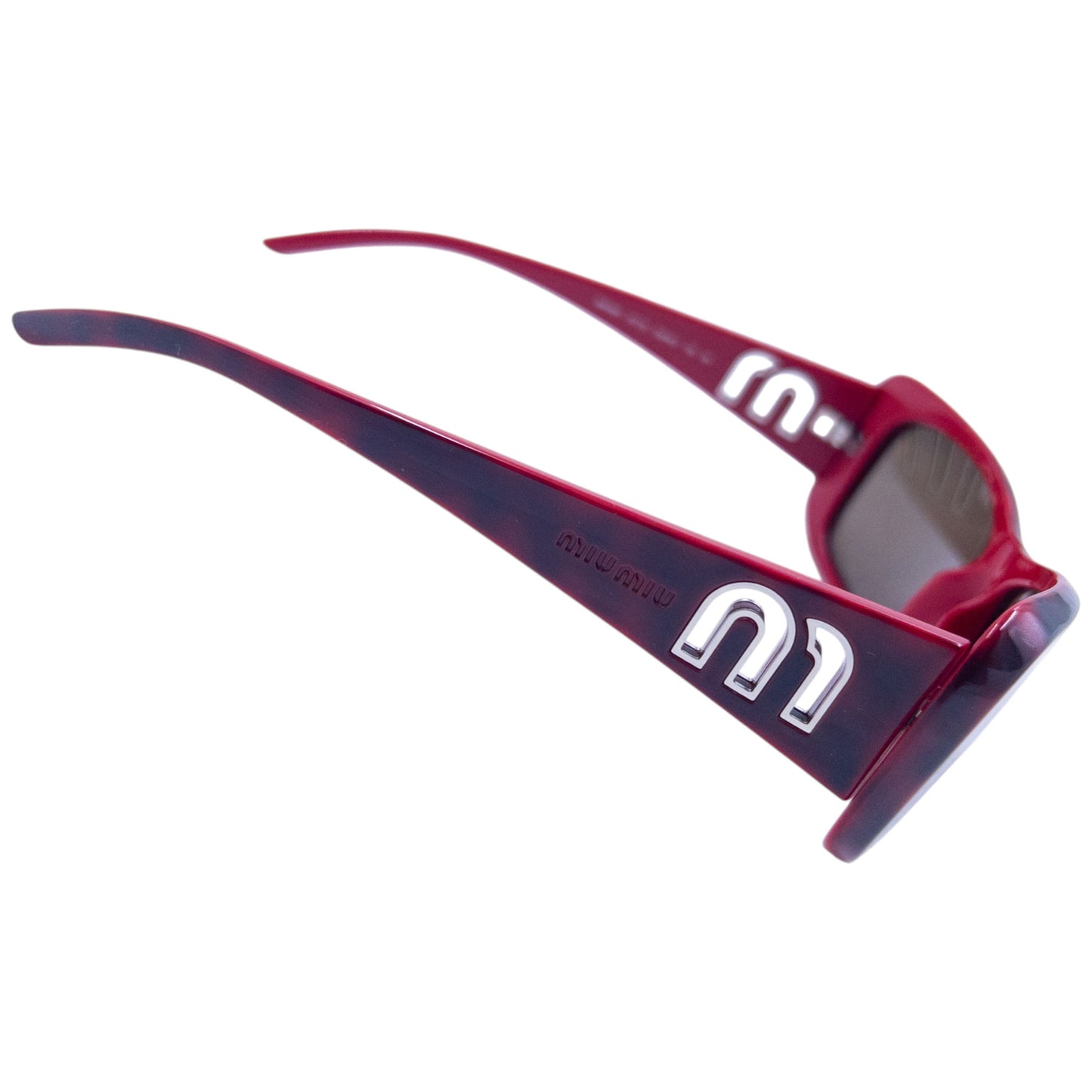 Vintage 2000s Miu Miu Cut-Out Tortoise Shell Sunglasses