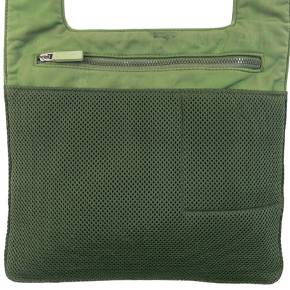 Vintage 2000 Miu Miu Crossbody Bag in green, embossed branding