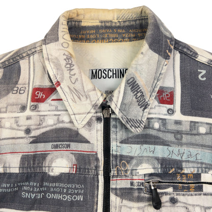 Vintage Moschino Jeans Cassette Print Jacket Size L
