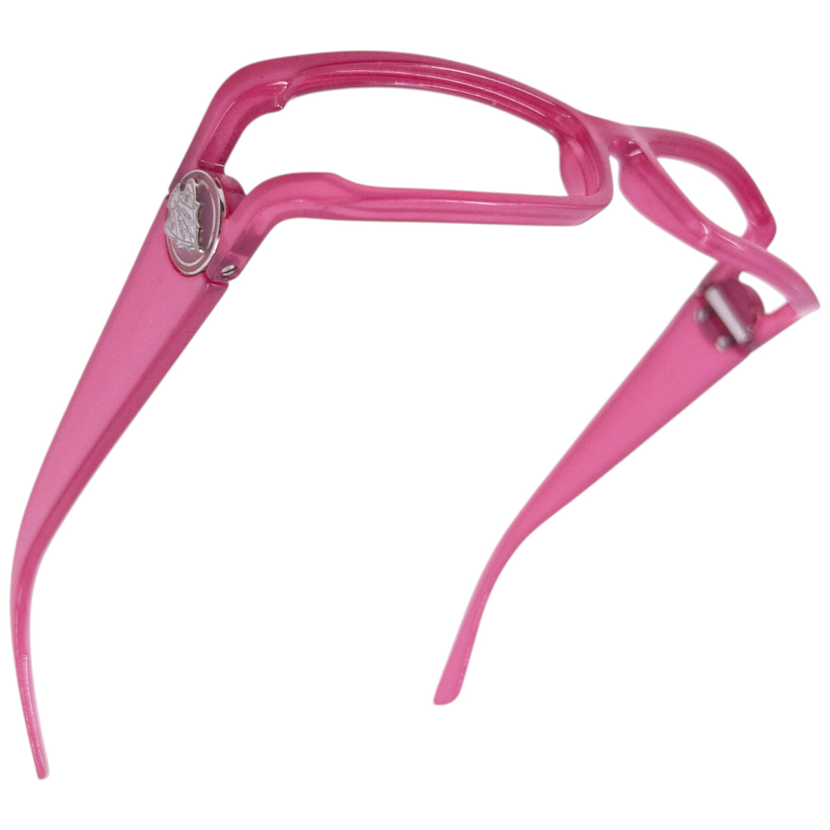 Vintage 2000s Gucci Lensless Glasses Frames in pink, photo 3