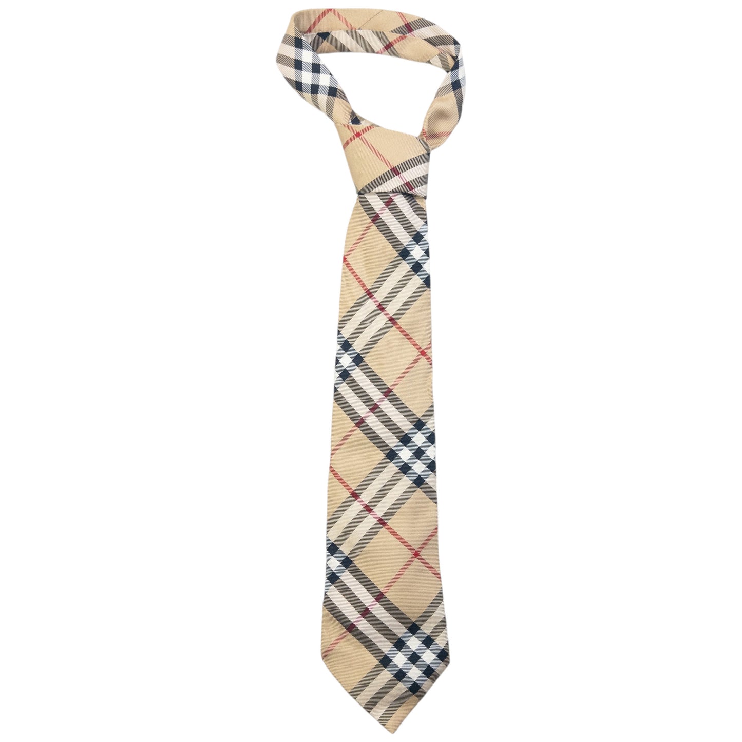 Vintage 2000s Burberry Nova Check Silk Tie