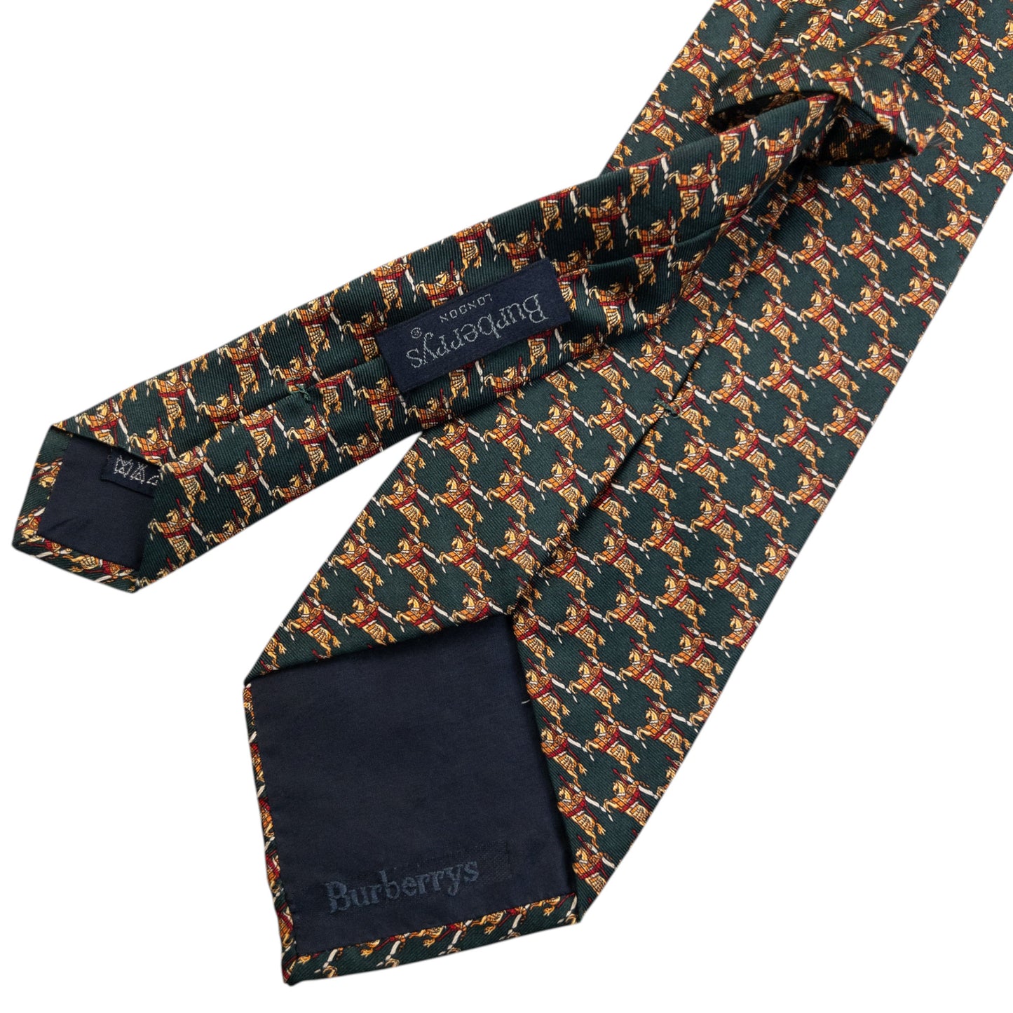 Vintage 90s Burberry Monogram Silk Tie