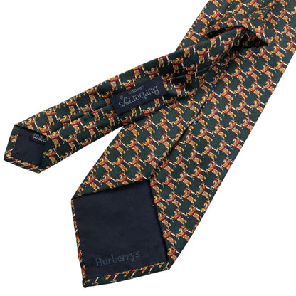 Vintage 90s Burberry Monogram Silk Tie