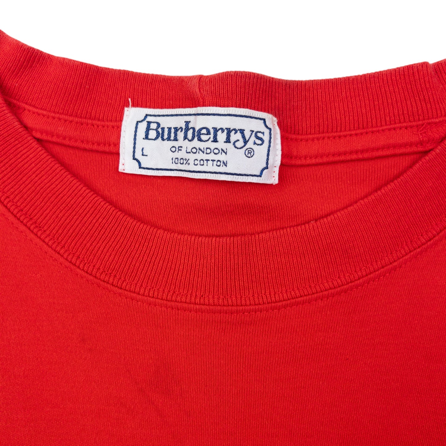 Vintage 90s Burberry Embroidered Teddy Bear Long Sleeve T Shirt Size M