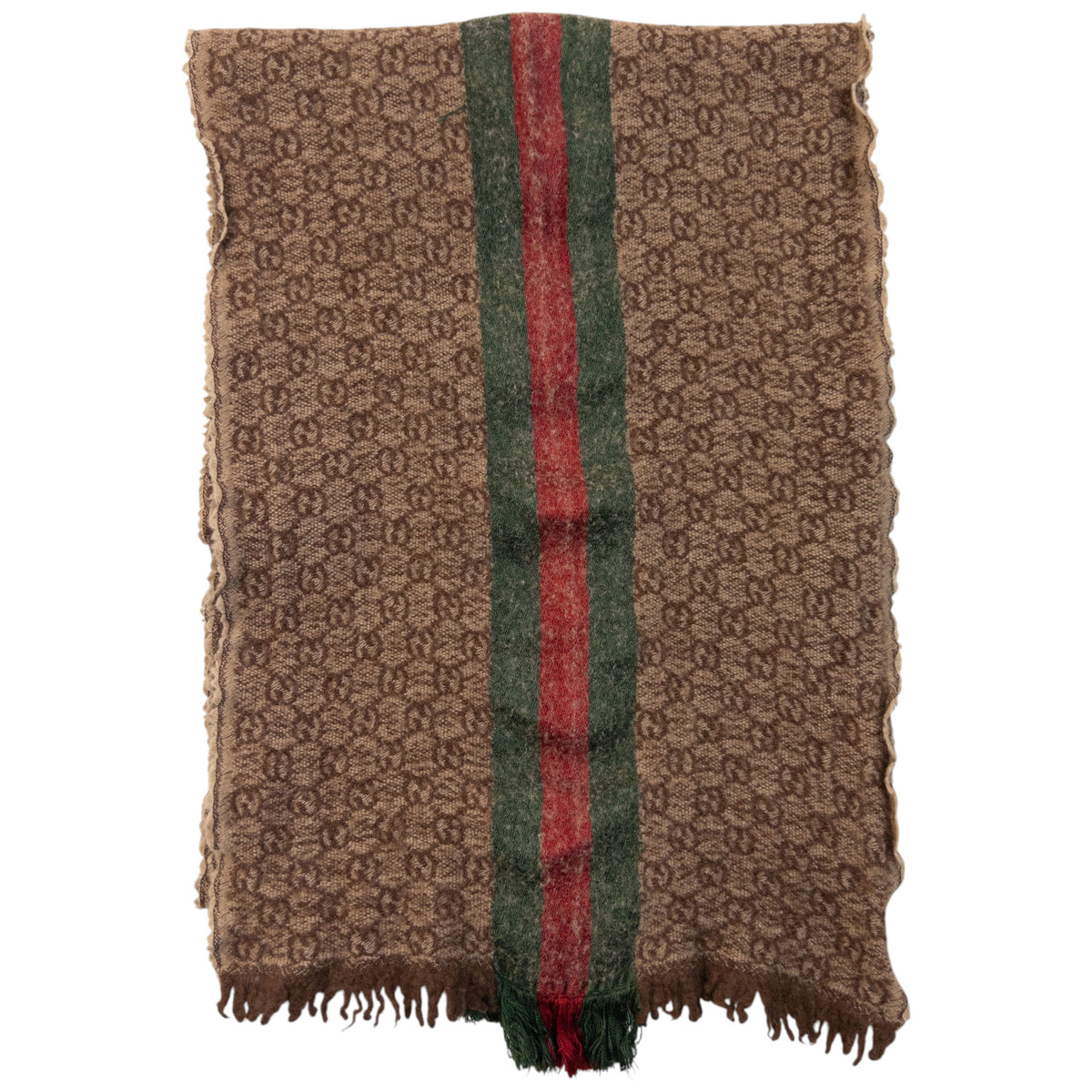 Vintage 2000s Gucci Monogram Wool Scarf