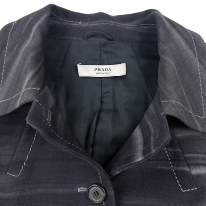 Vintage 2004 Prada Pattern Button Up Jacket Womens Size S