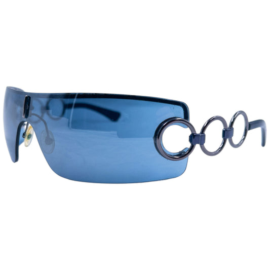 Vintage 2000s YSL Yves Saint Laurent Ring Frame Rimless Sunglasses