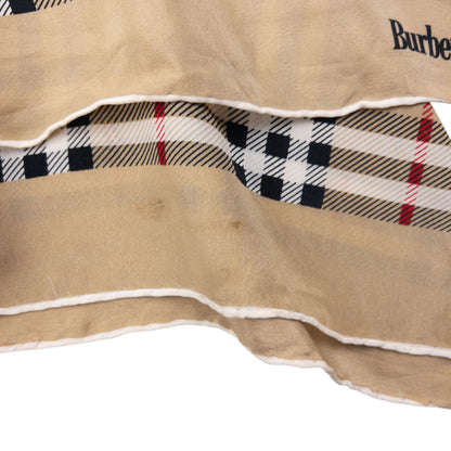 Vintage 90s Burberry Nova Check Silk Scarf