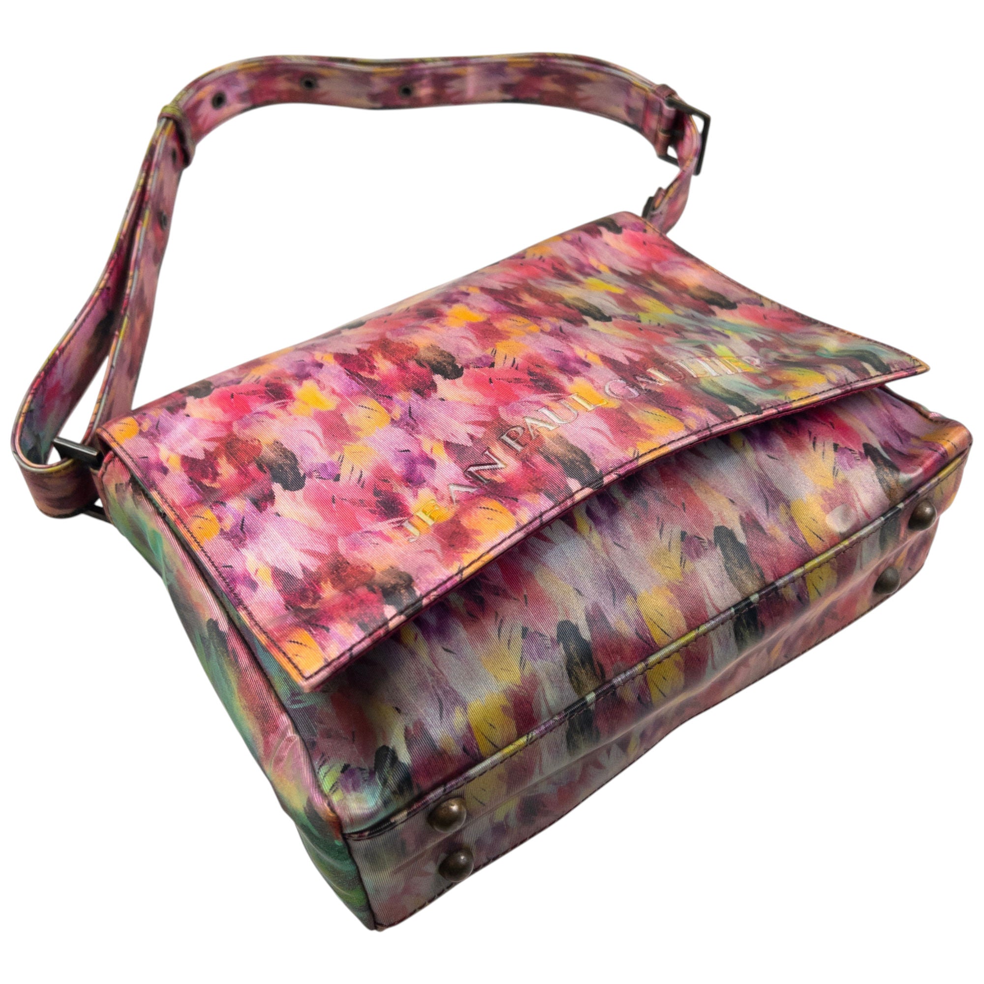 Vintage Jean Paul Gaultier Holographic Feather Shoulder Bag